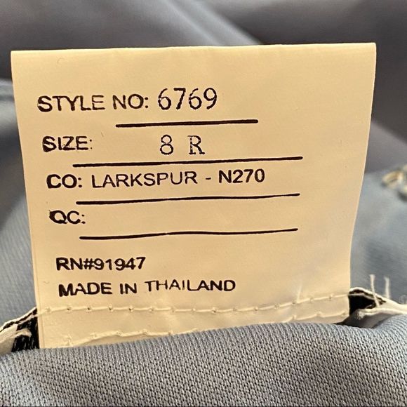 After Six Bow One-Shoulder Trumpet Gown style 6769 size 8 in larkspur. NWOT - Picture 7 of 8